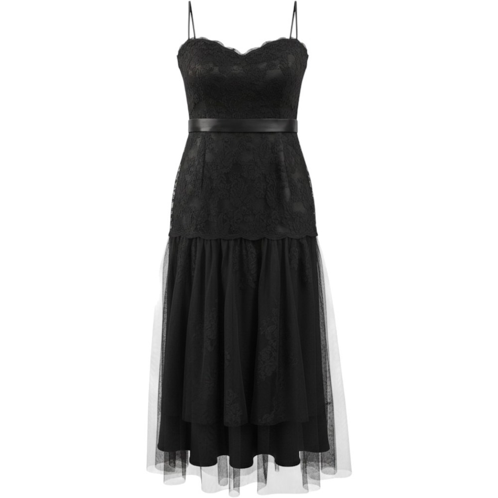 Alyce Paris Black Lace Tulle Strapless Formal Gown Dress Sz 20